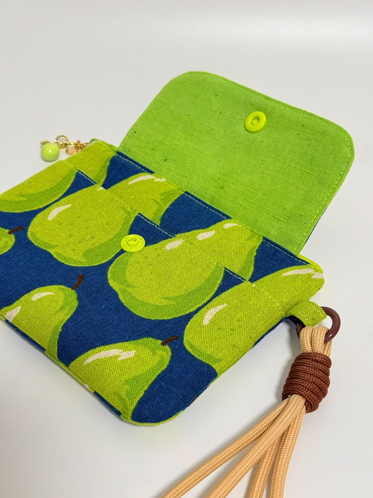 Pear Print Pouch with Card Slots