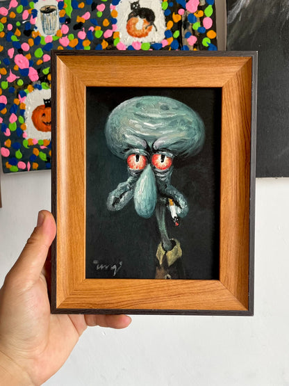 Limited Edition Framed Squidward Print, 13x17cm, 1/20