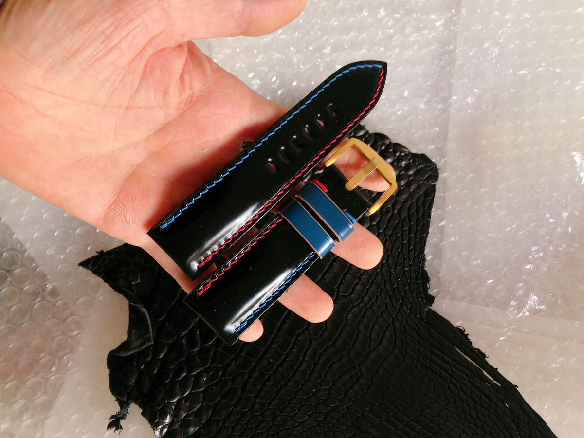 Panerai Shell Cordovan Strap Two-Tone Stitching