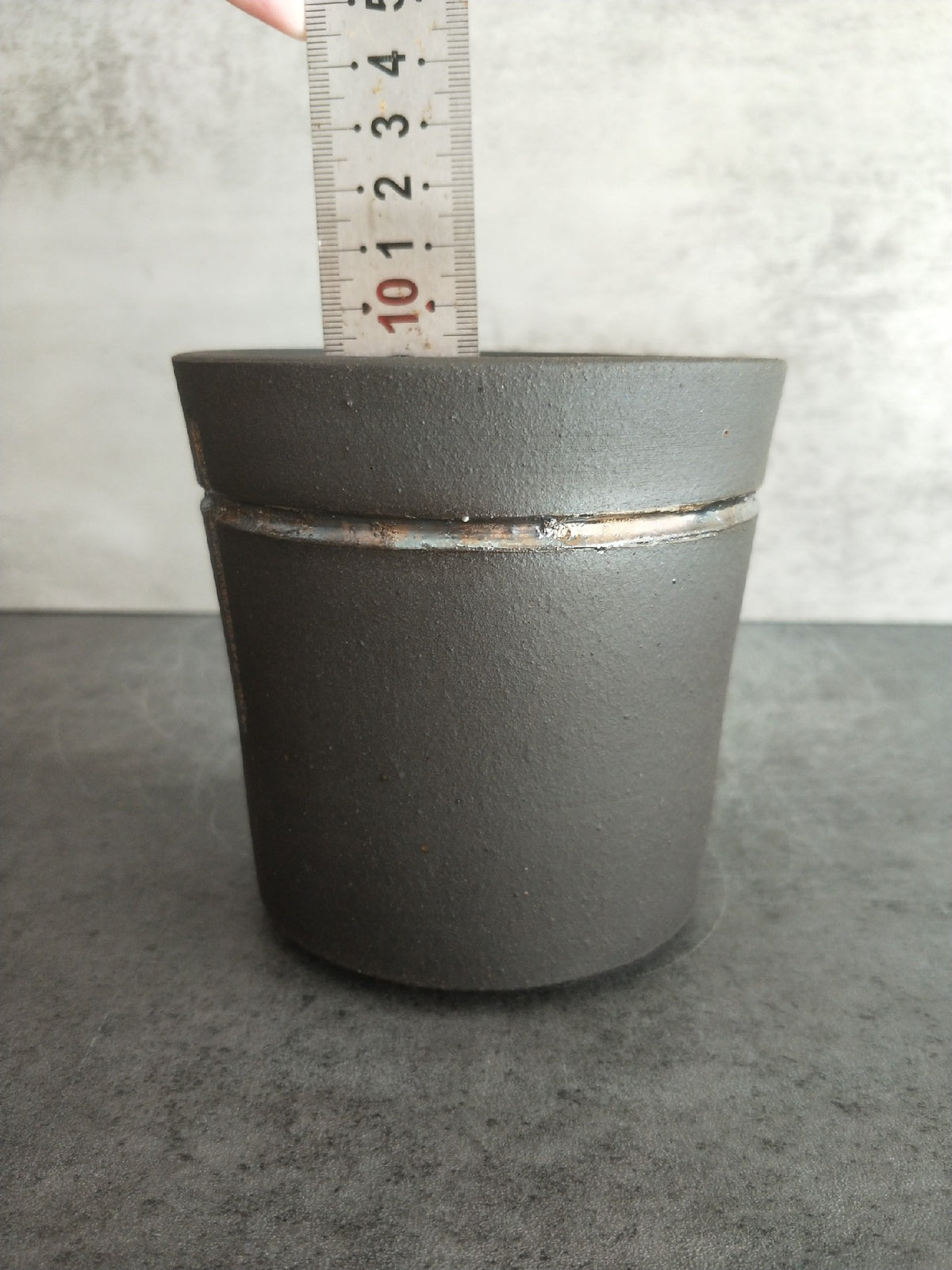 Handmade Ceramic Cup with Silver Inlay