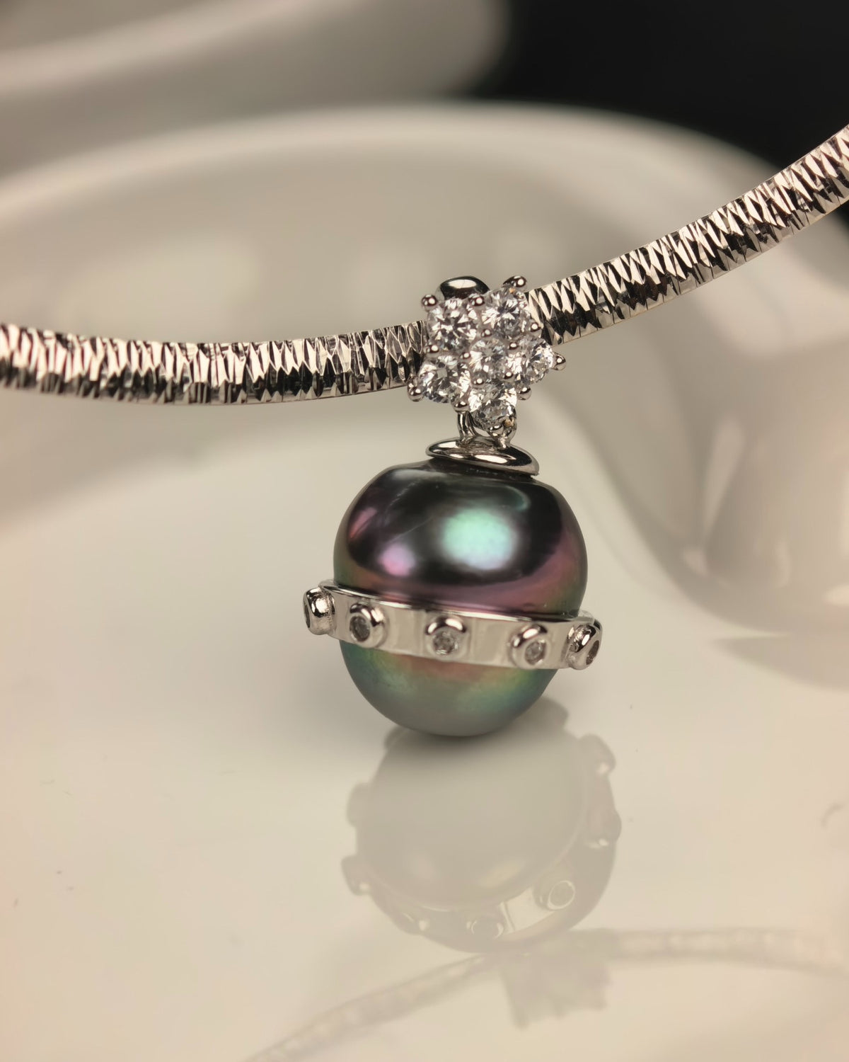 タヒチパール ベゼルペンダント 12.8mm