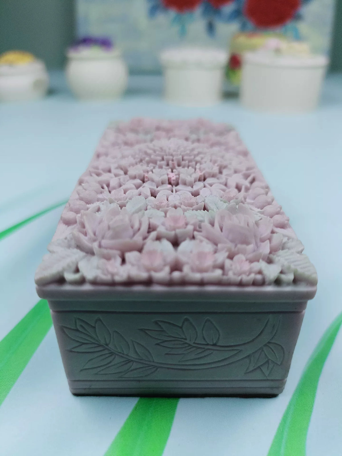 Rectangular Food Grade Silicone Floral Mold