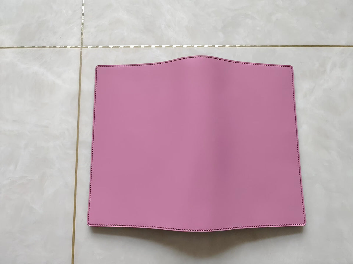 A5 Slim Pink Leather Loose Leaf Notebook