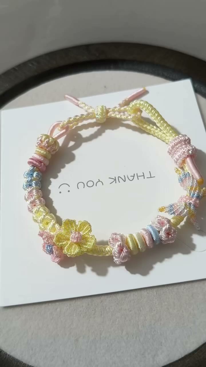 Handwoven Gradient Macrame Lucky Bracelet
