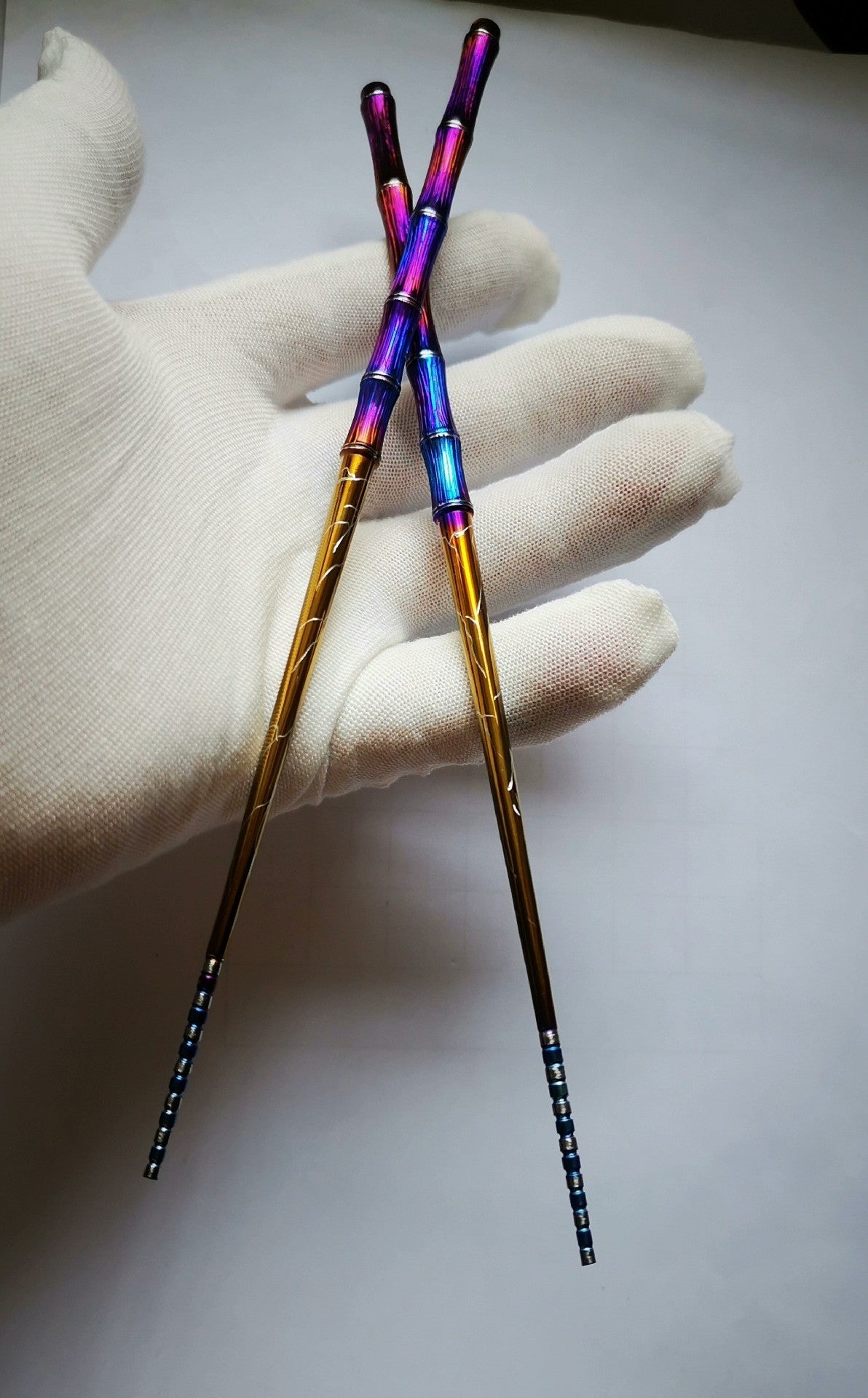 Solid Titanium Bamboo Joint Chopsticks
