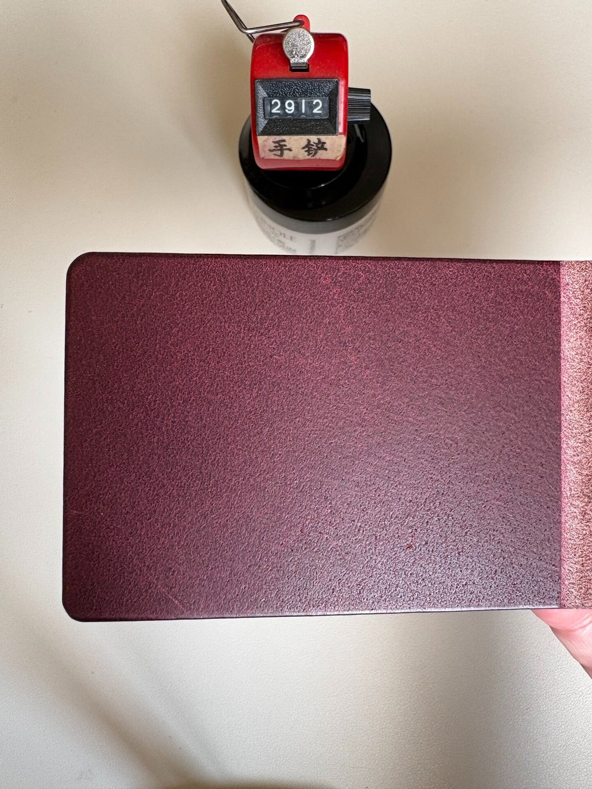Buttero Leather A9 Ring Binder Wine Red