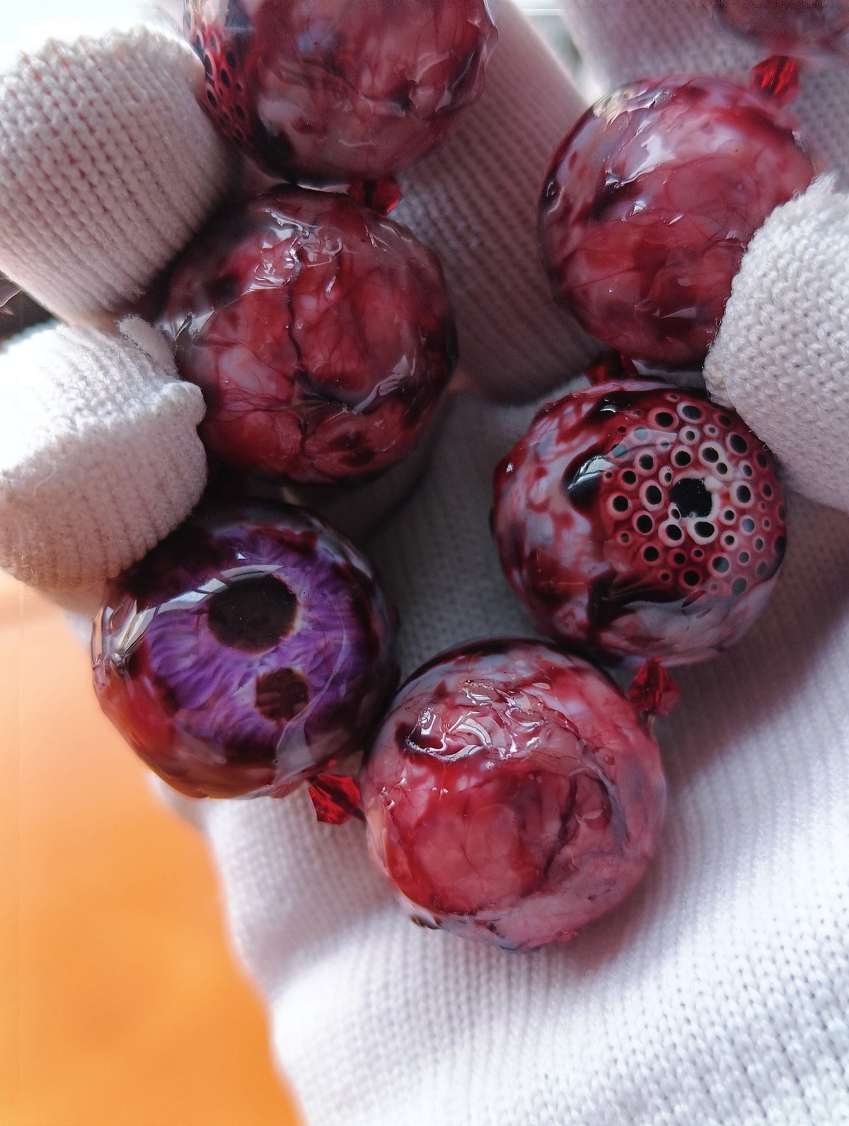 Cthulhu Eye Resin Bead Bracelet