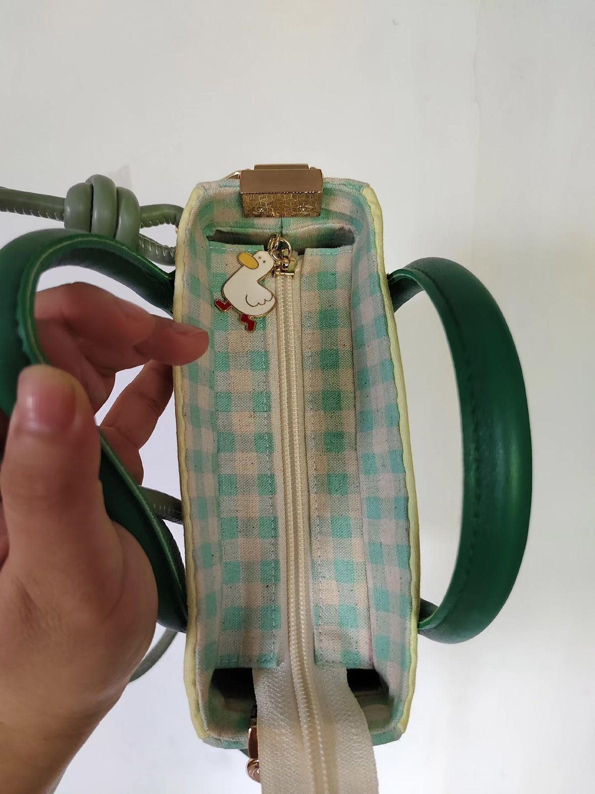 Quirky Girl Handbeschilderde Gestructureerde Tas
