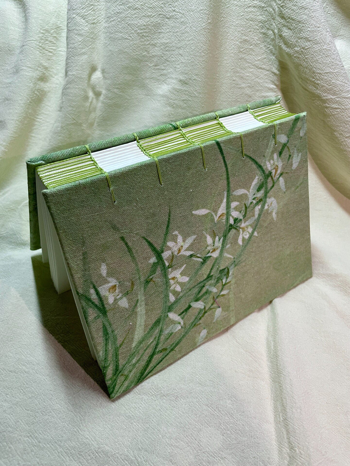 Handmade Notebook Chinese Orchid Fabric Cover