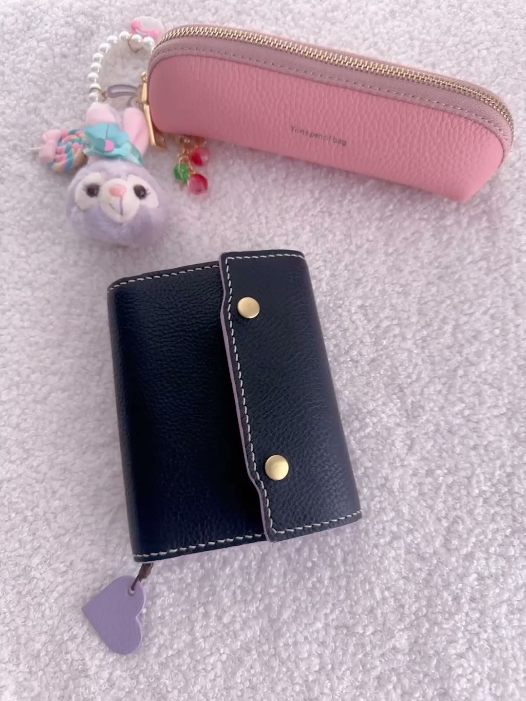 Black Pebbled Leather Six Ring Binder