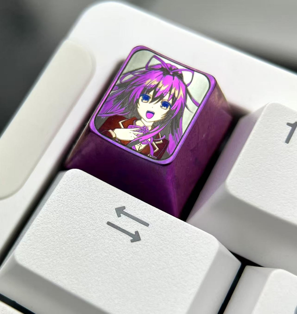 Titanium Alloy Anime Keycap Purple