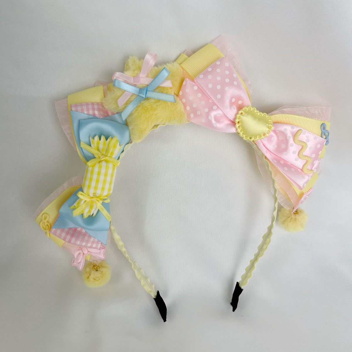 Twin Star Lolita Headband with Plush Star