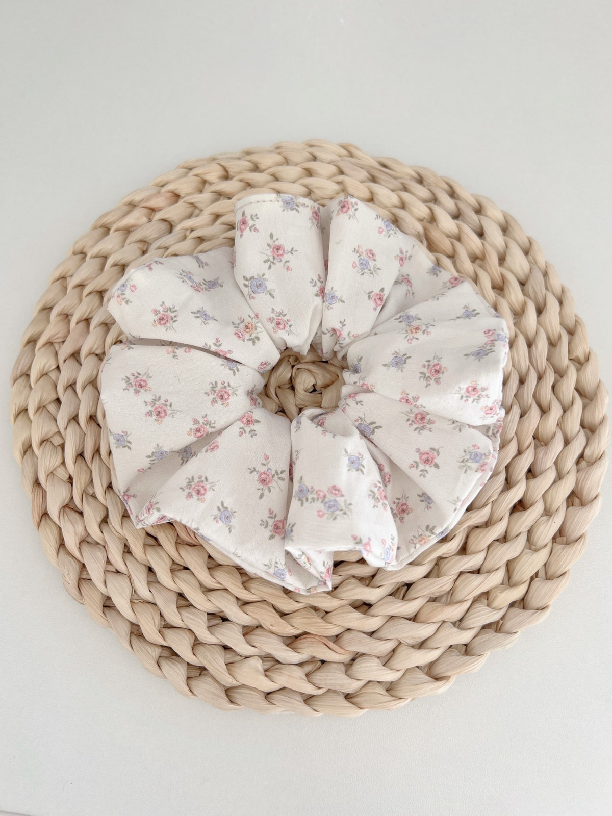 Korean Floral Handmade Scrunchie