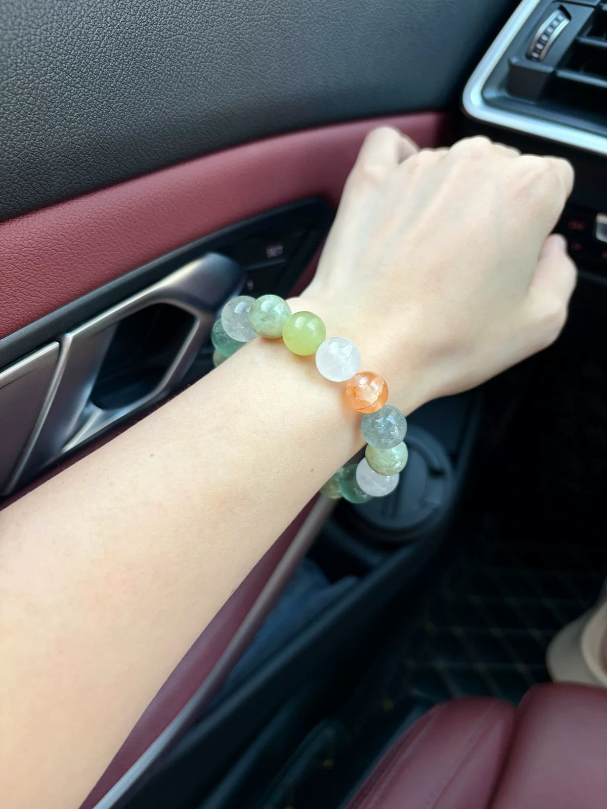 Pulseira de Contas Multigemas Verdes