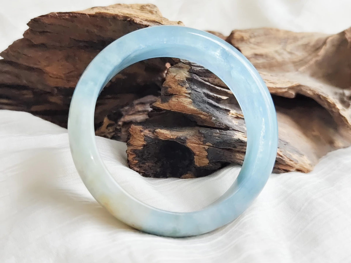 Bracciale in Acquamarina Naturale 61mm Diametro Interno