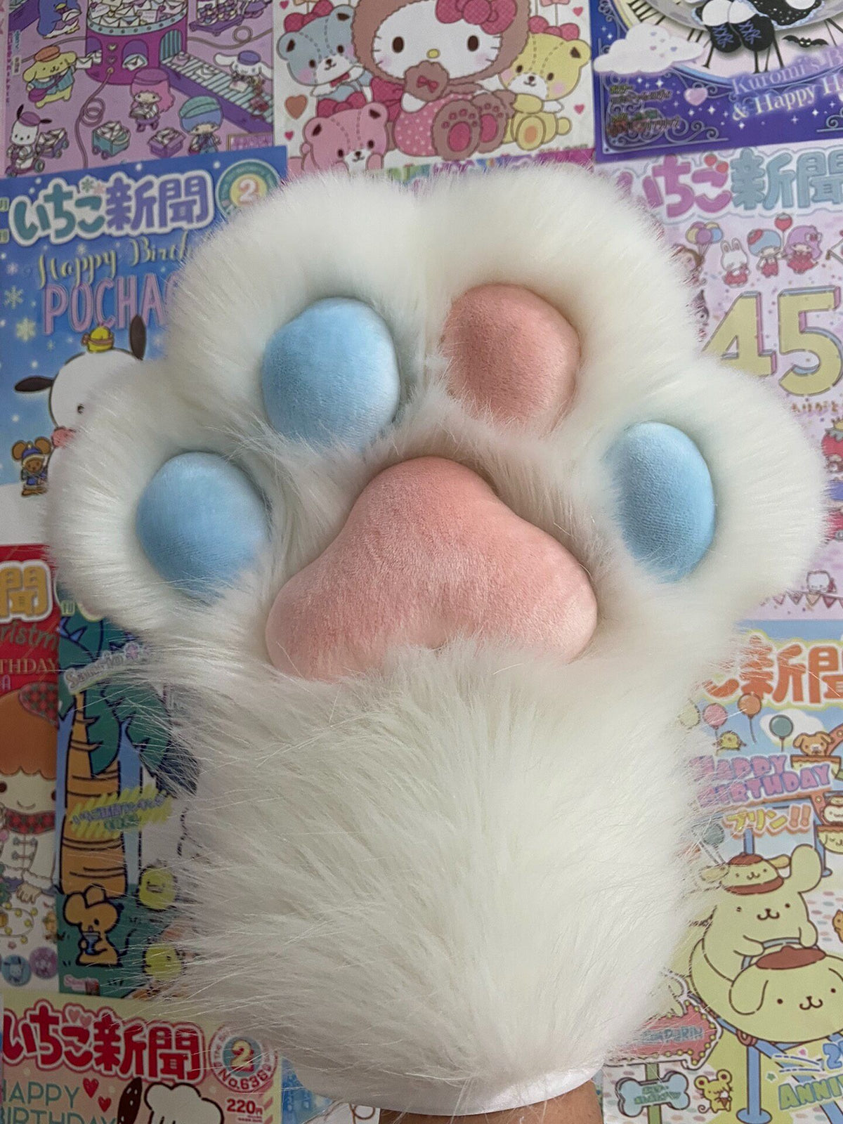 Handmade Fluffy Animal Paw Gloves Cosplay