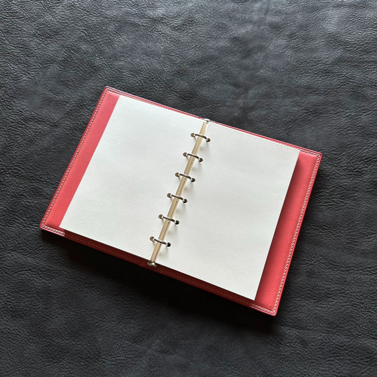 A7 Cordovan Leather Six Ring Binder
