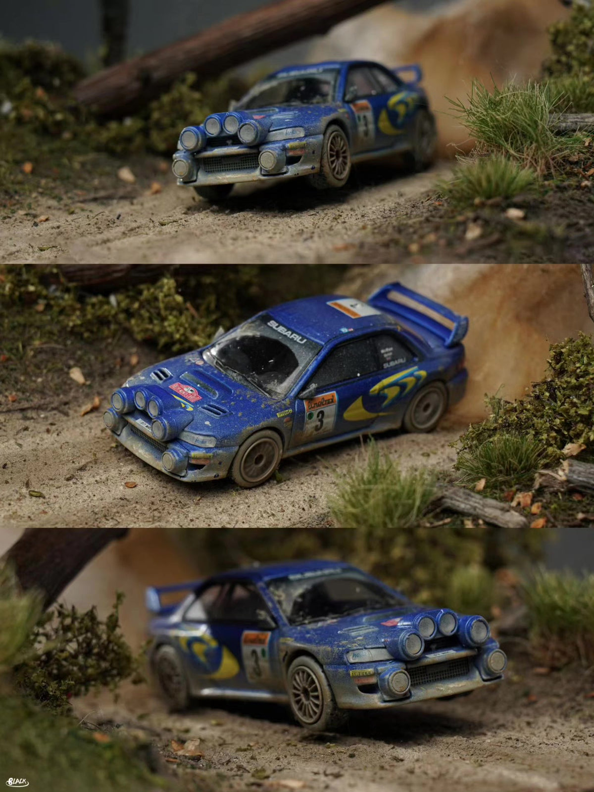1:64 Scale Rally Car Diorama Scene