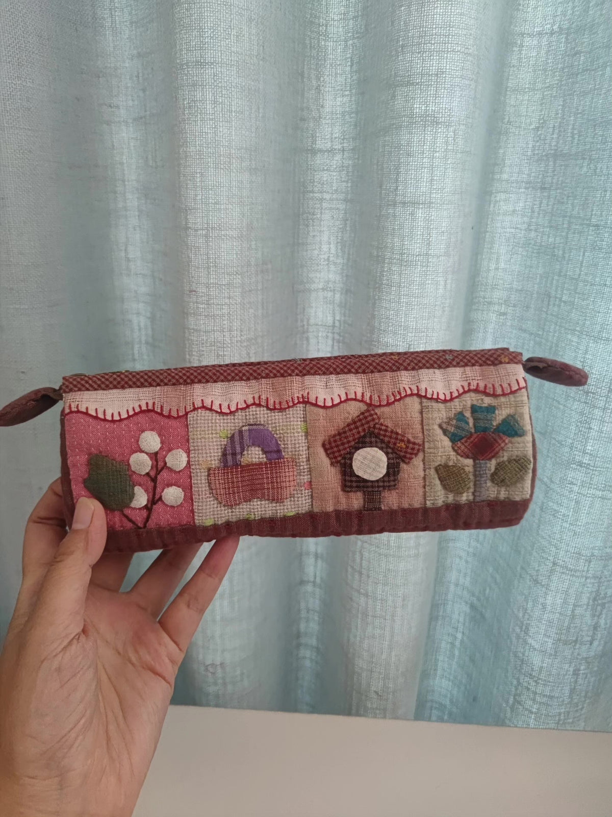 Spring Garden Patchwork Pencil Pouch