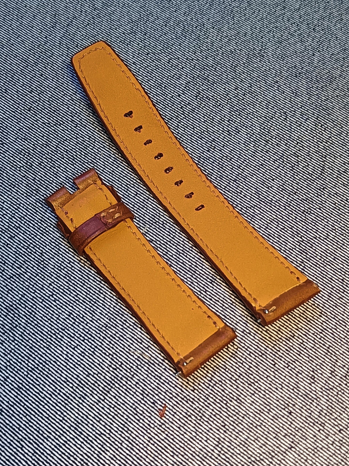 Brown Leather Watch Strap 22mm to 20mm