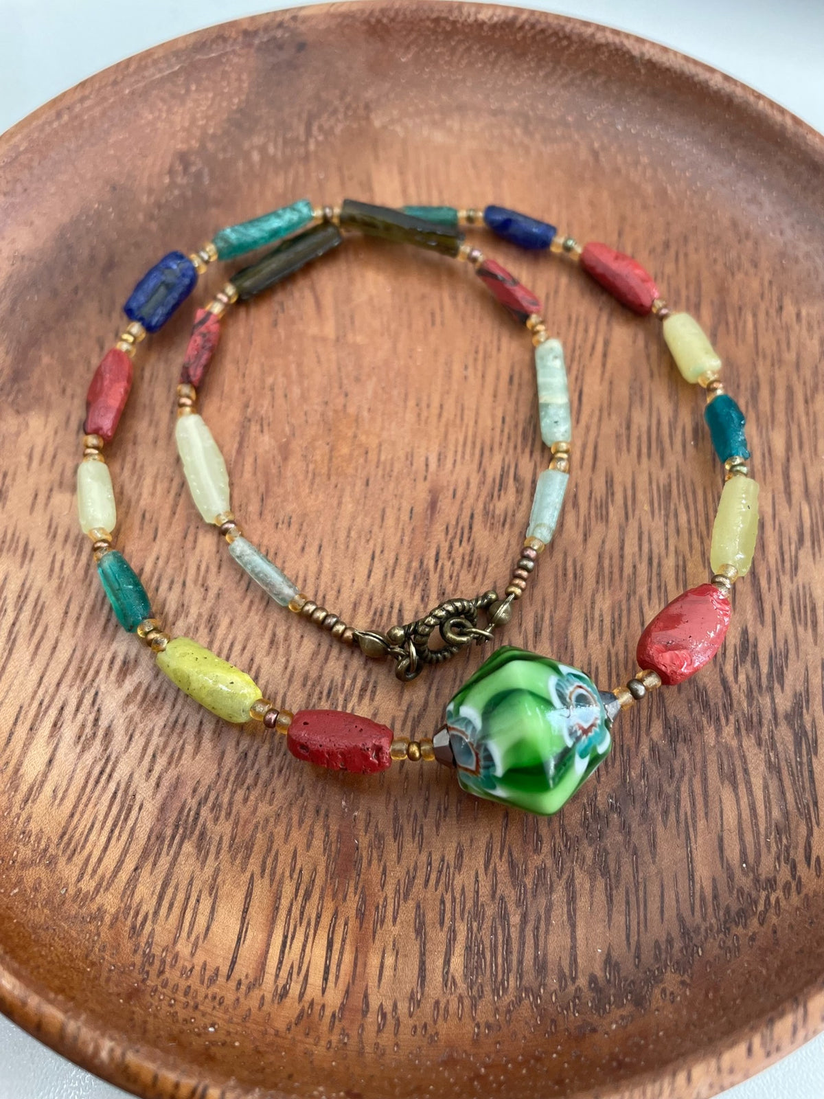 Ancient Roman Glass Millefiori Necklace