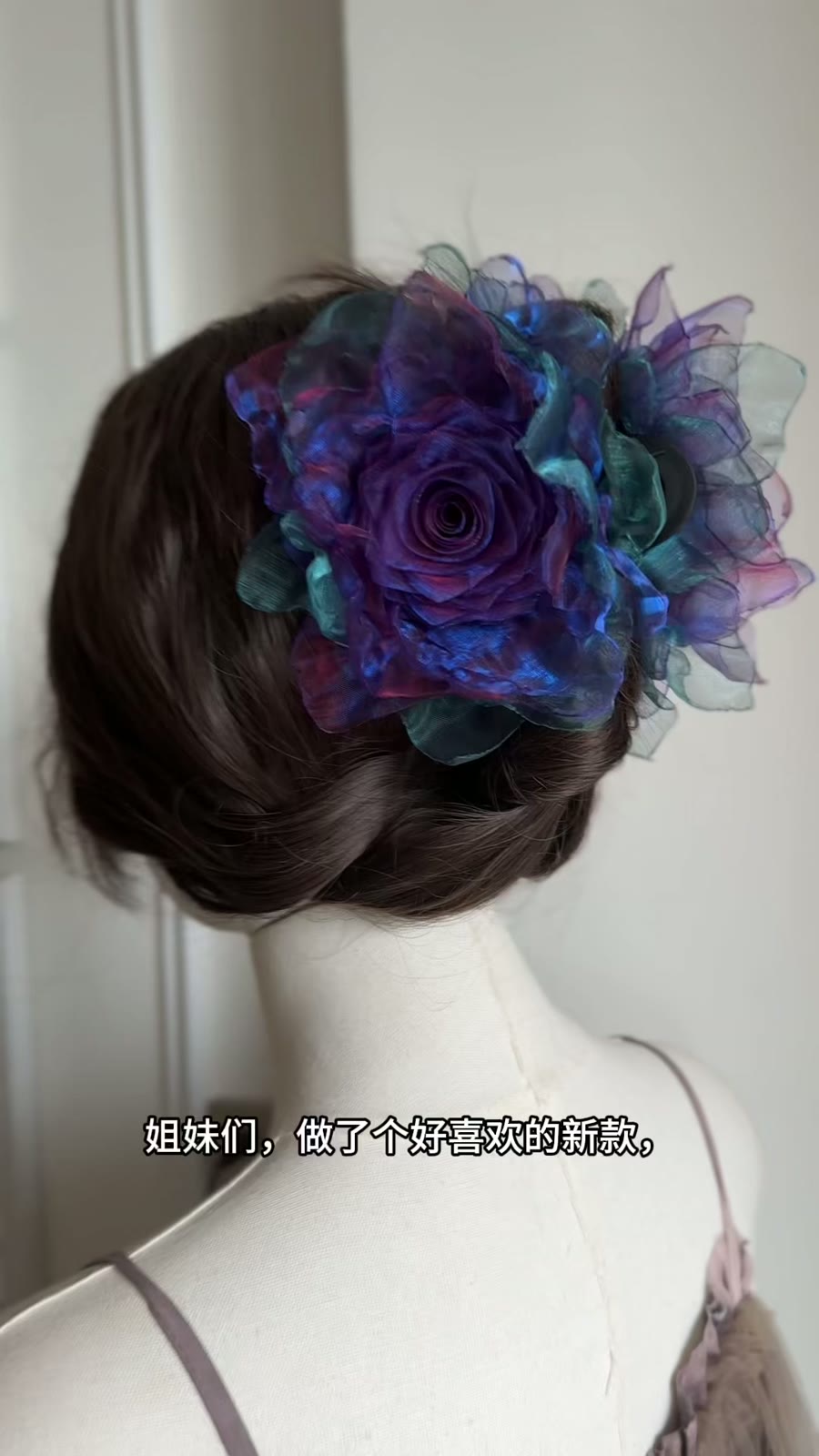 Handmade Fabric Rose Hair Clip