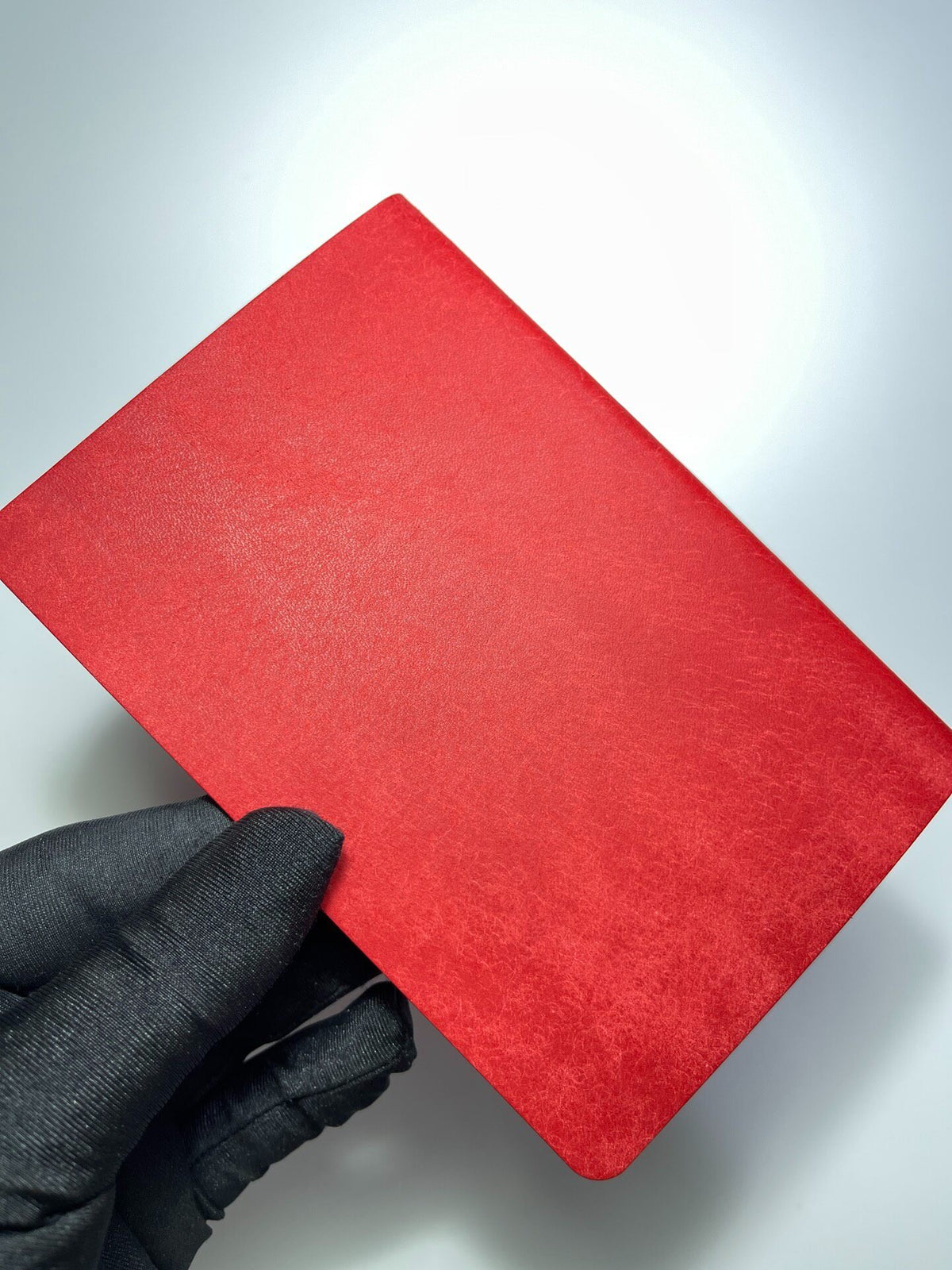 Handmade Red Leather Loose Leaf Notebook