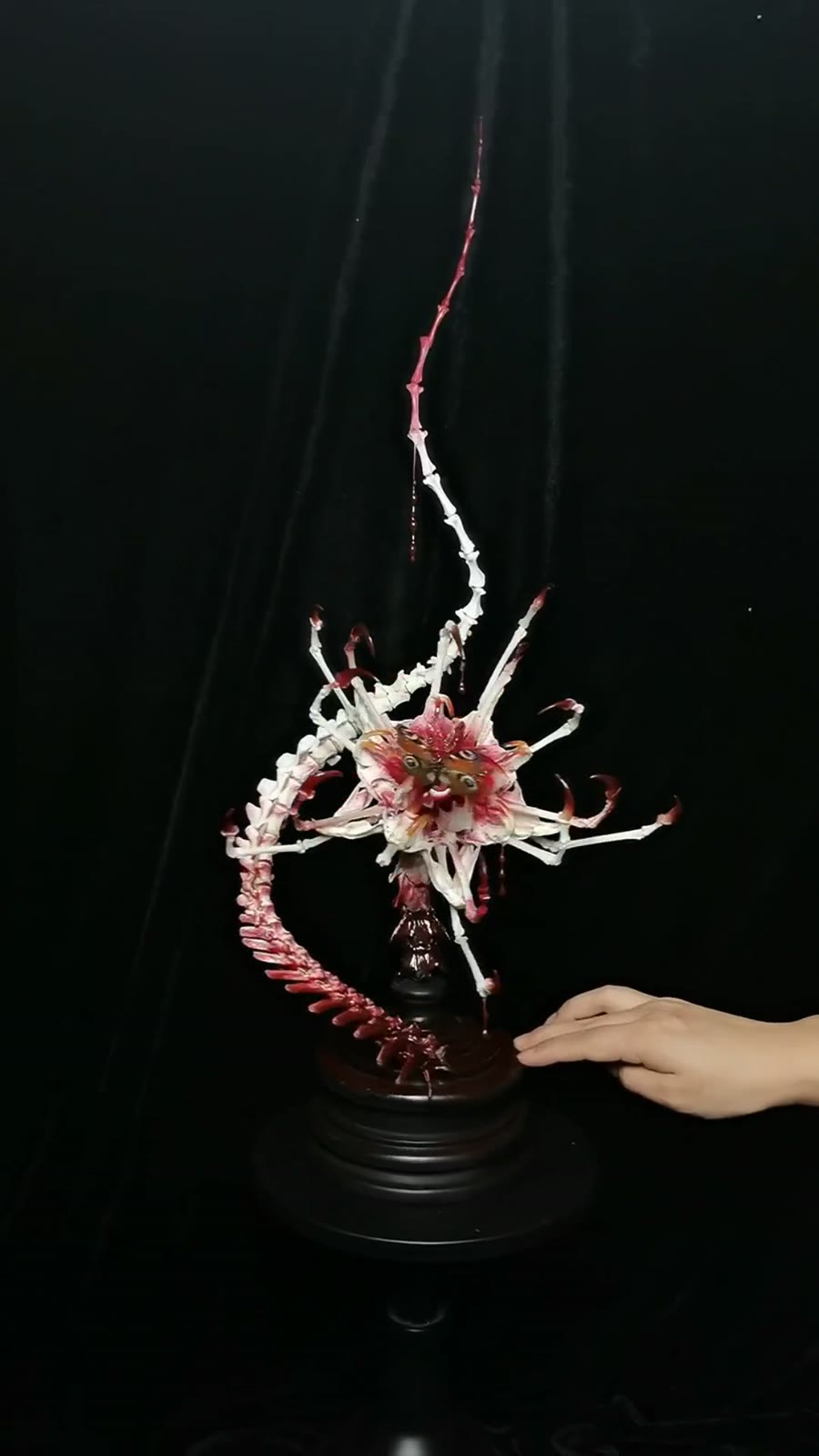Flower Demon Devour Sculptural Figure with Skeletal Arms