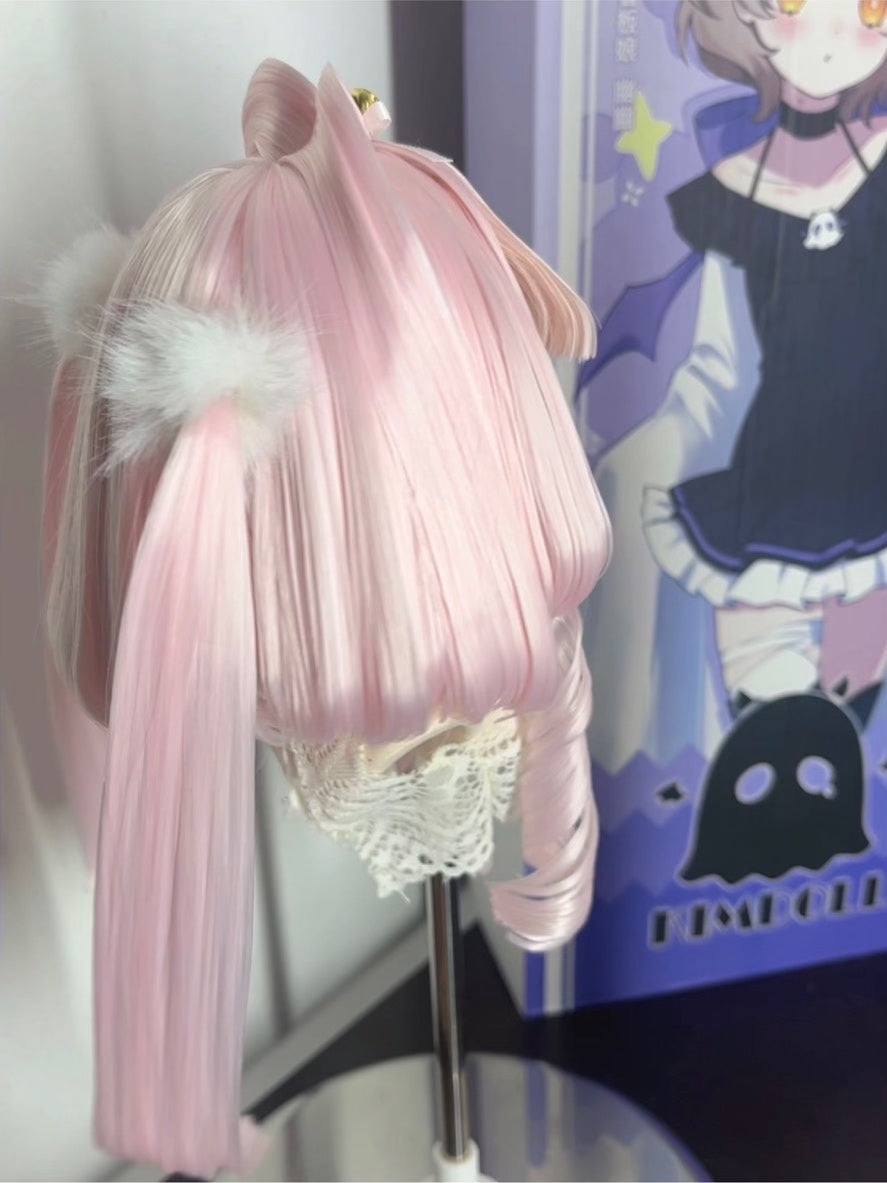 Pastel Pink Anime Doll Wig