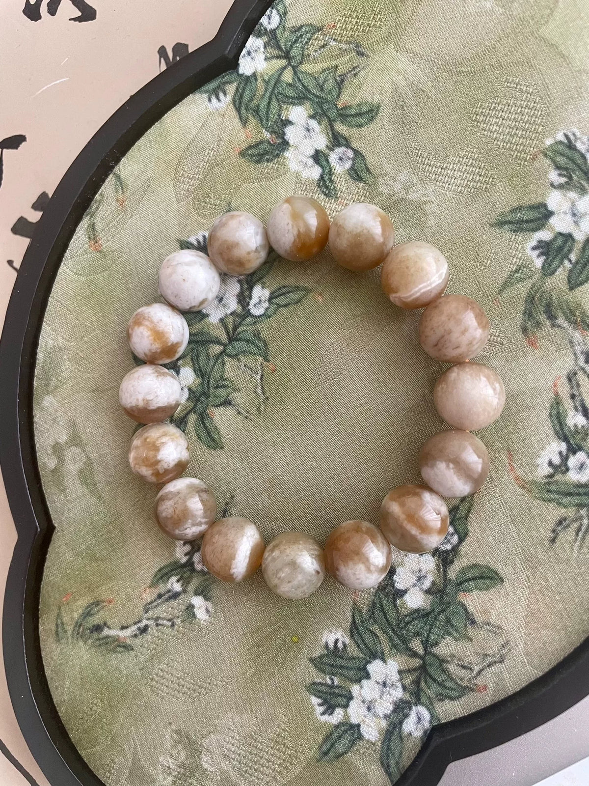 Hetian Jade 12mm Beaded Bracelet