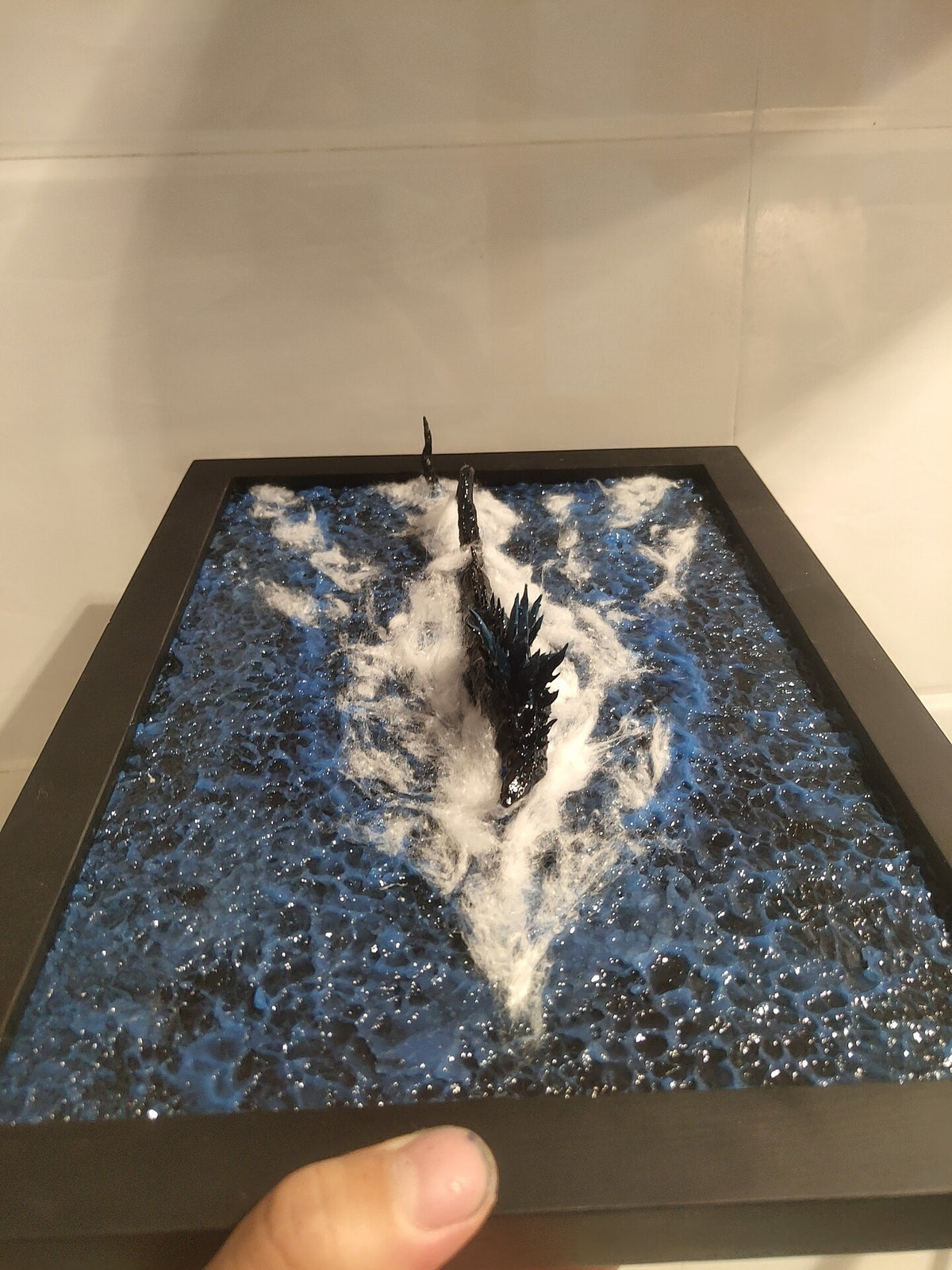 Godzilla Handmade Diorama Shadow Box Art