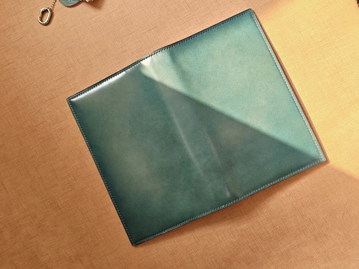 A6 Ring Binder Teal Leather Notebook