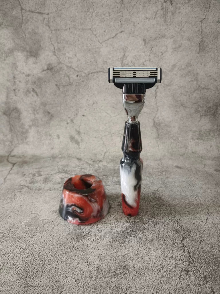 Handmade Safety Razor with Custom Turned Handle