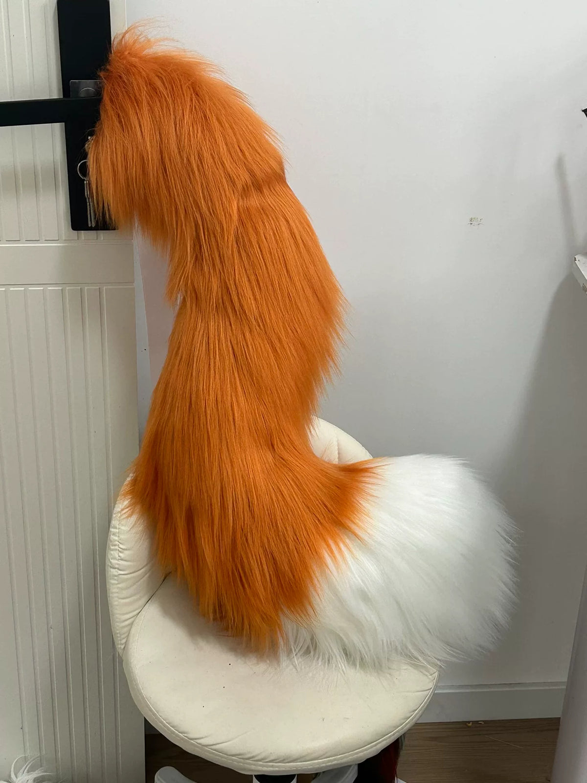 Conjunto de Cosplay de Orelhas e Cauda de Raposa Laranja