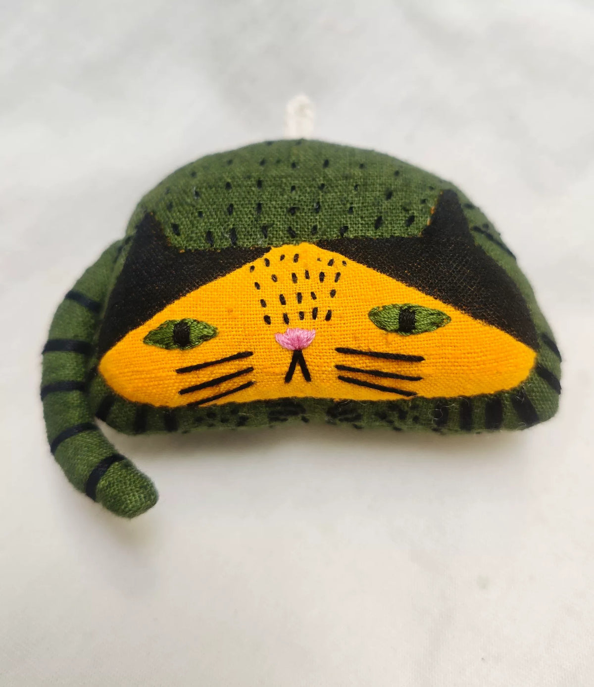 Handmade Cotton Cat Plush Keychain