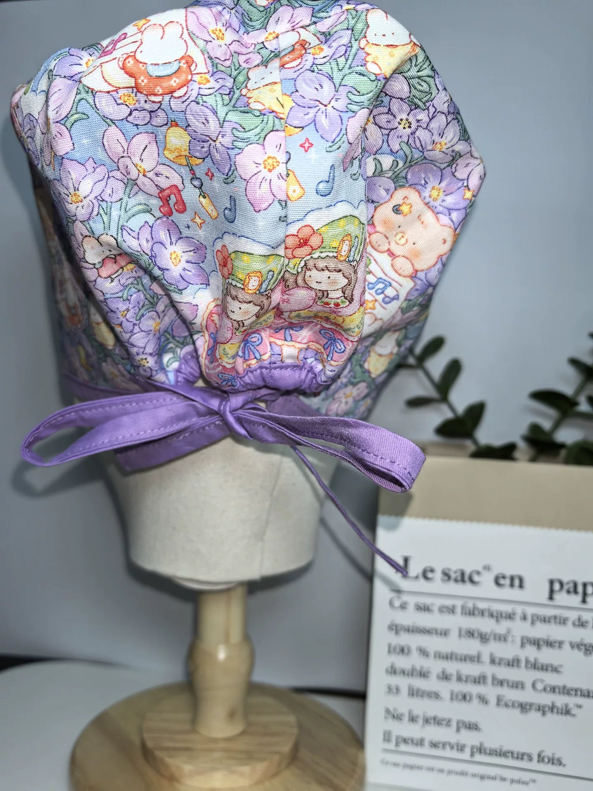OPhaube aus reiner Baumwolle mit floralem Print