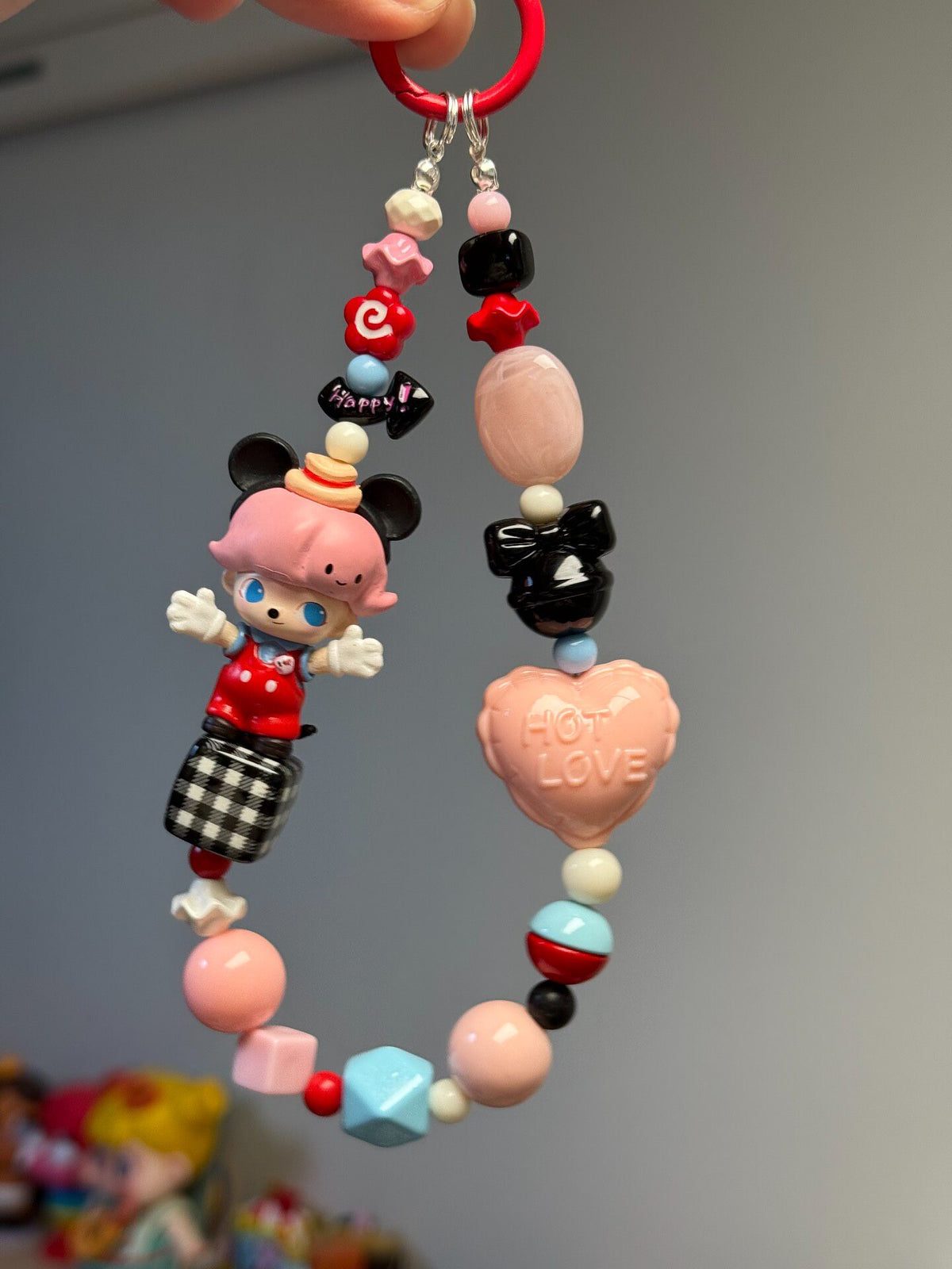 Handcrafted Beaded Dimoo Phone Strap Charm