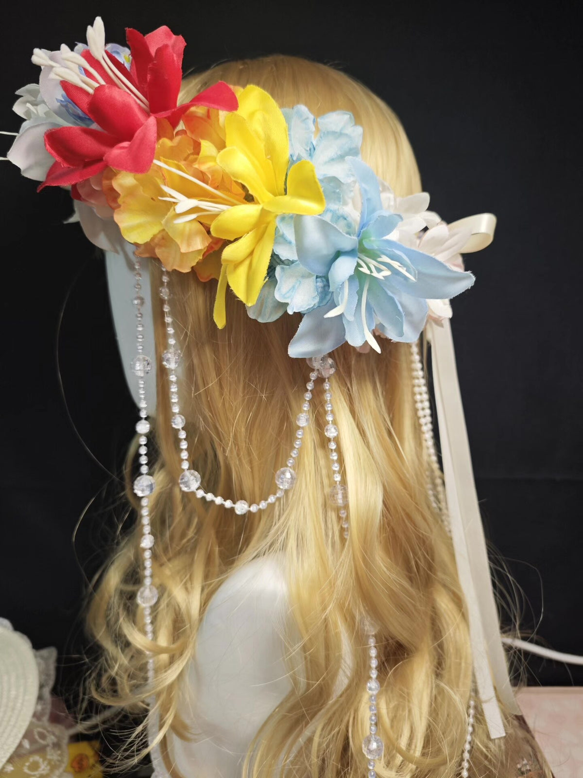 Handmade Lily Flower Wreath Headpiece