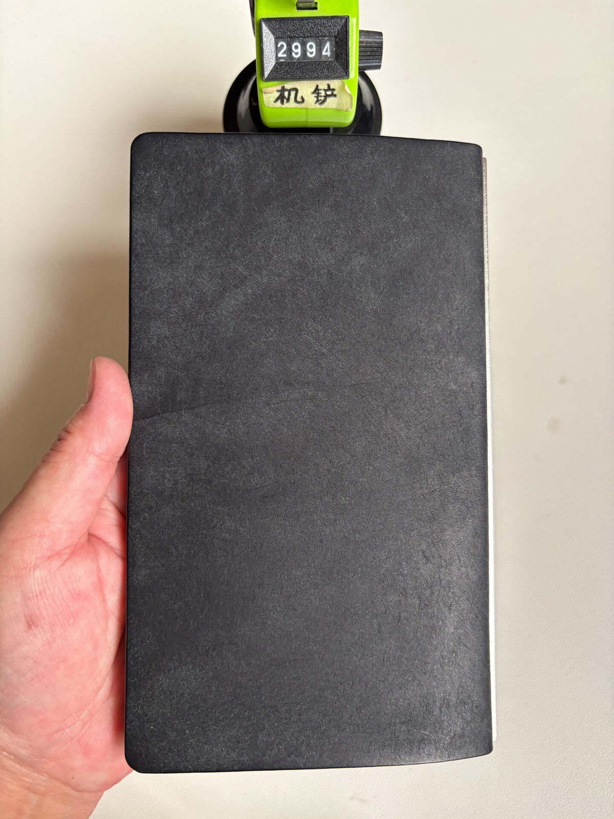 A6 Loose Leaf Notebook Cover Black Pueblo Leather