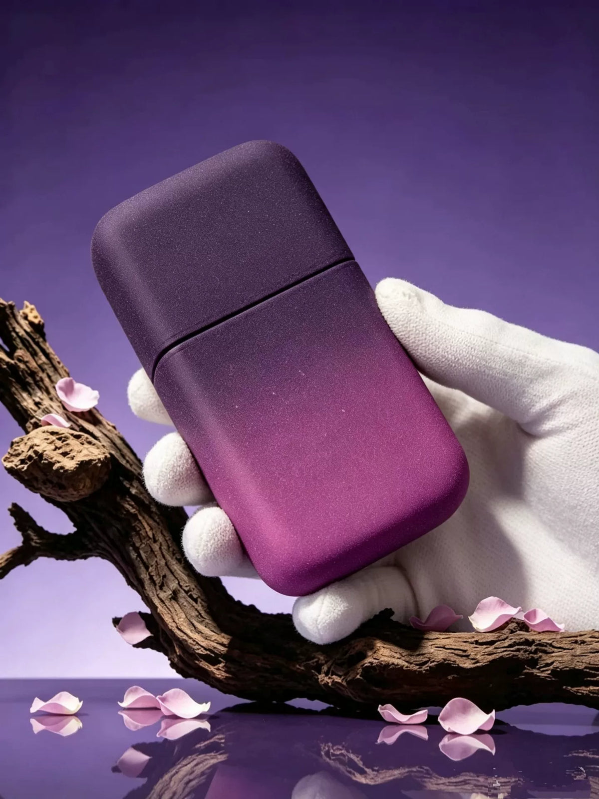 Violet Gradient Cowhide Cigar Case