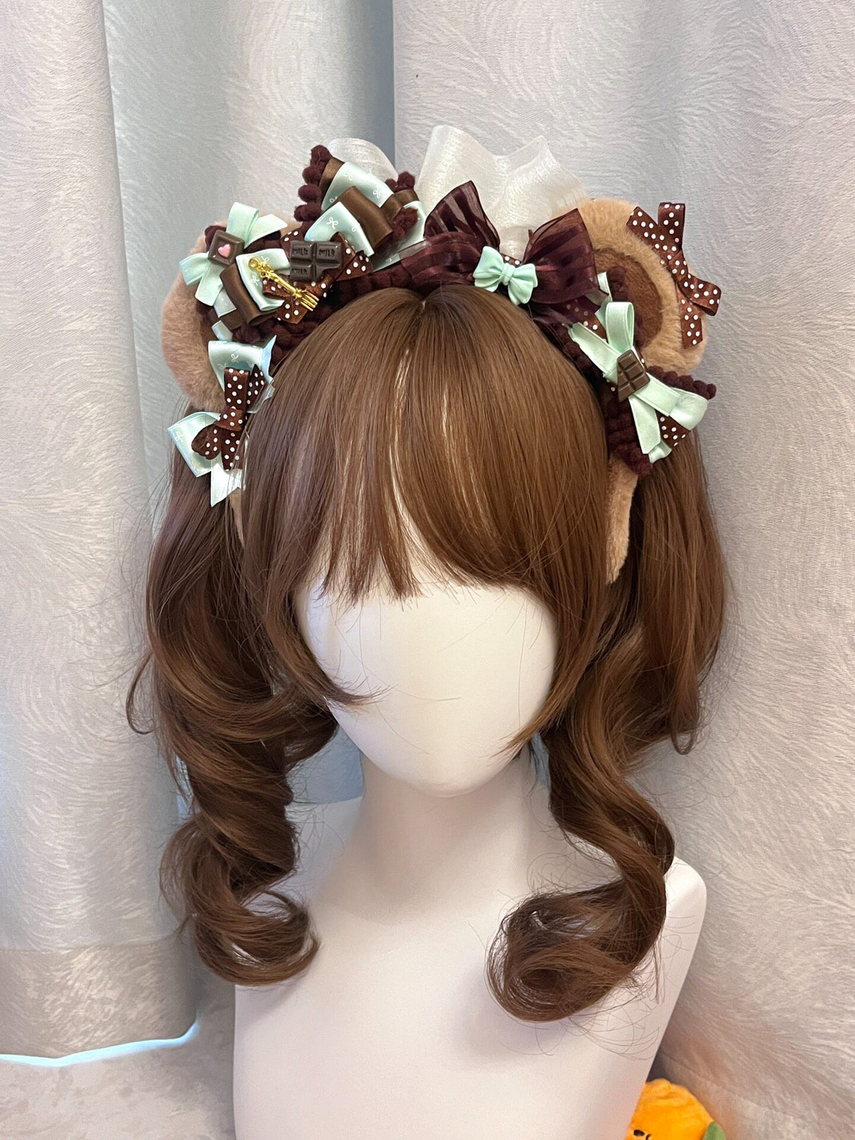 Mint Chocolate Bear KC Headband Plush