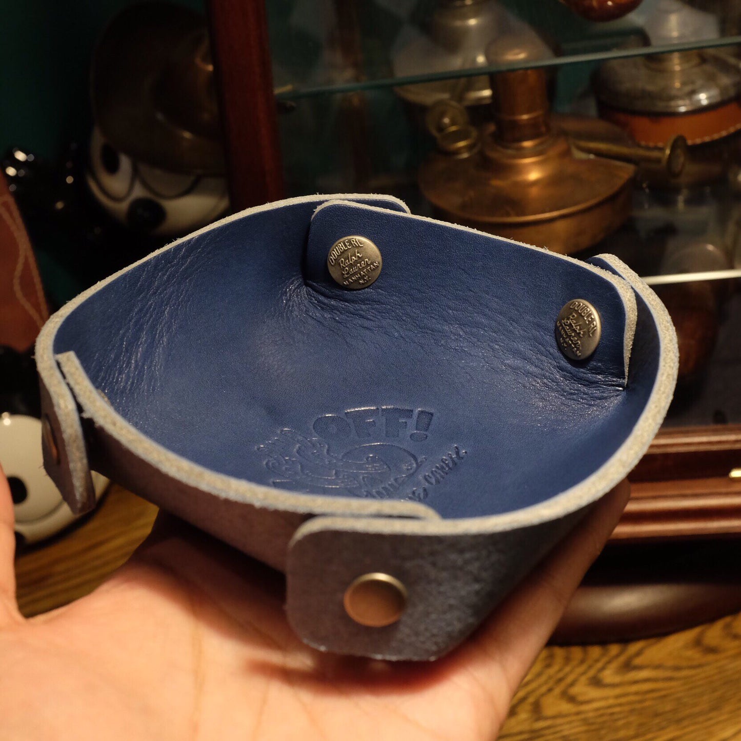 4mm Thick Leather Pouch with Brass Snap Buttons