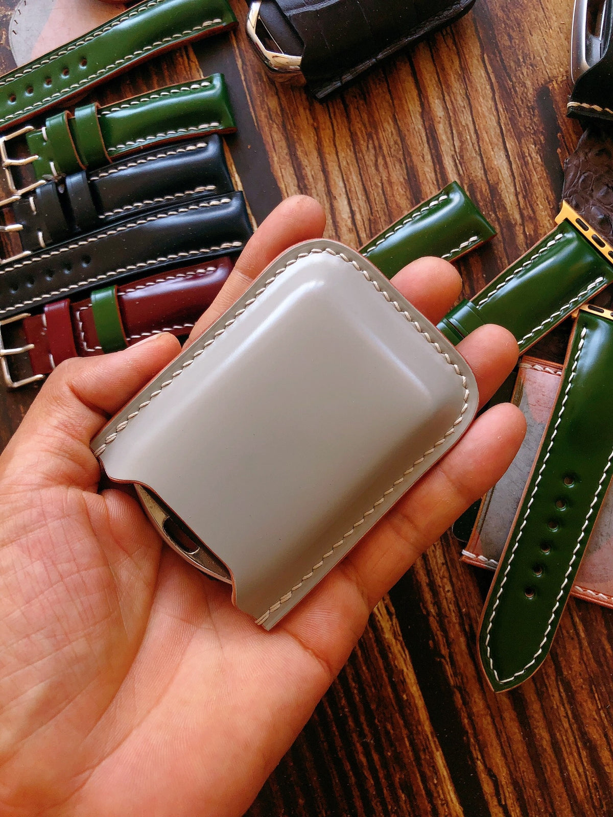Grey Shell Cordovan Volvo Key Case