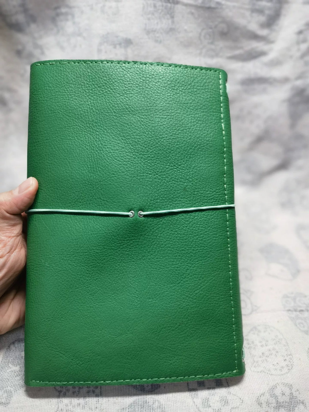 Pochette de carnet de voyage à trois volets en cuir vert