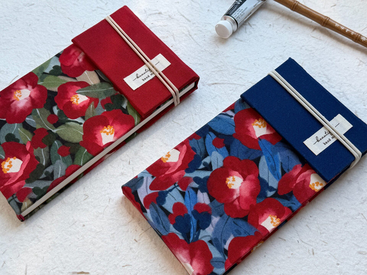 Handmade Camellia Watercolor Notebook 300gsm
