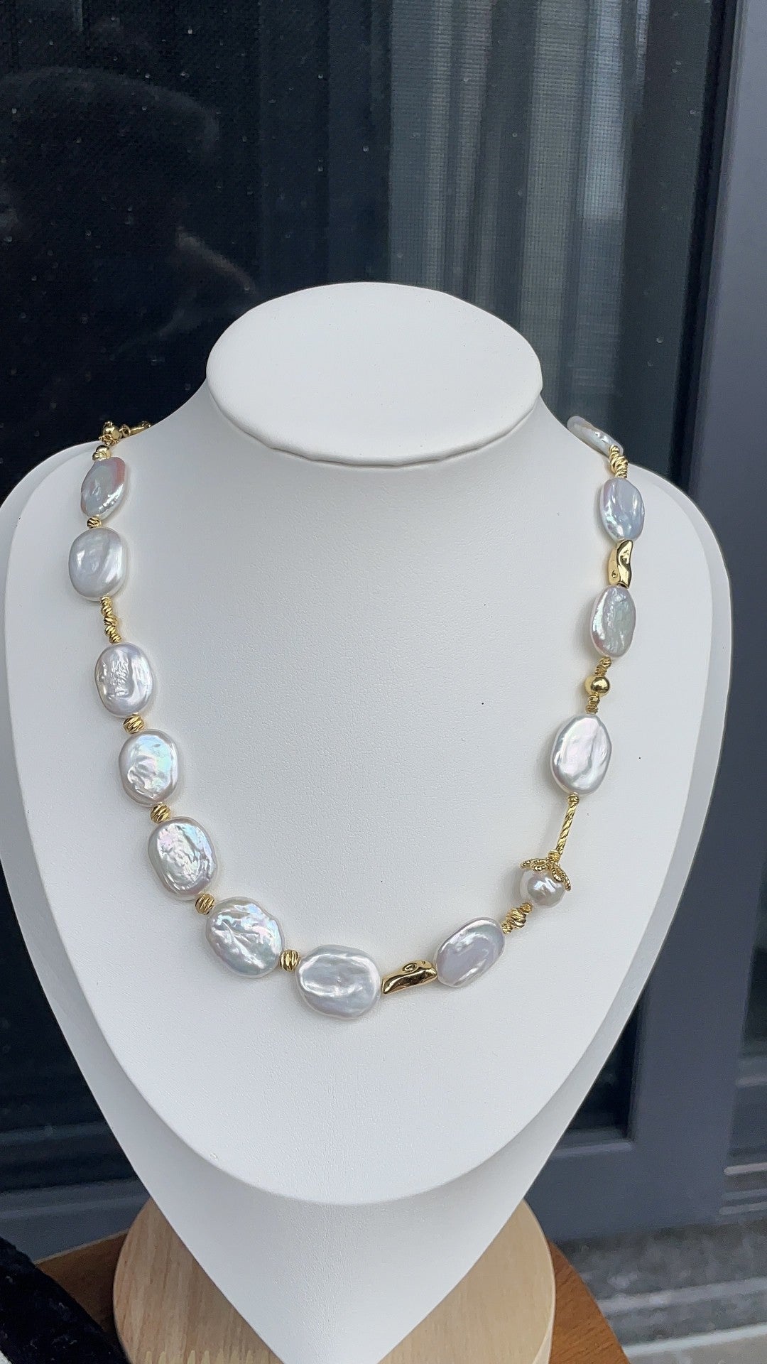 Ensemble Collier et Bracelet en Perles d'Eau Douce Baroques