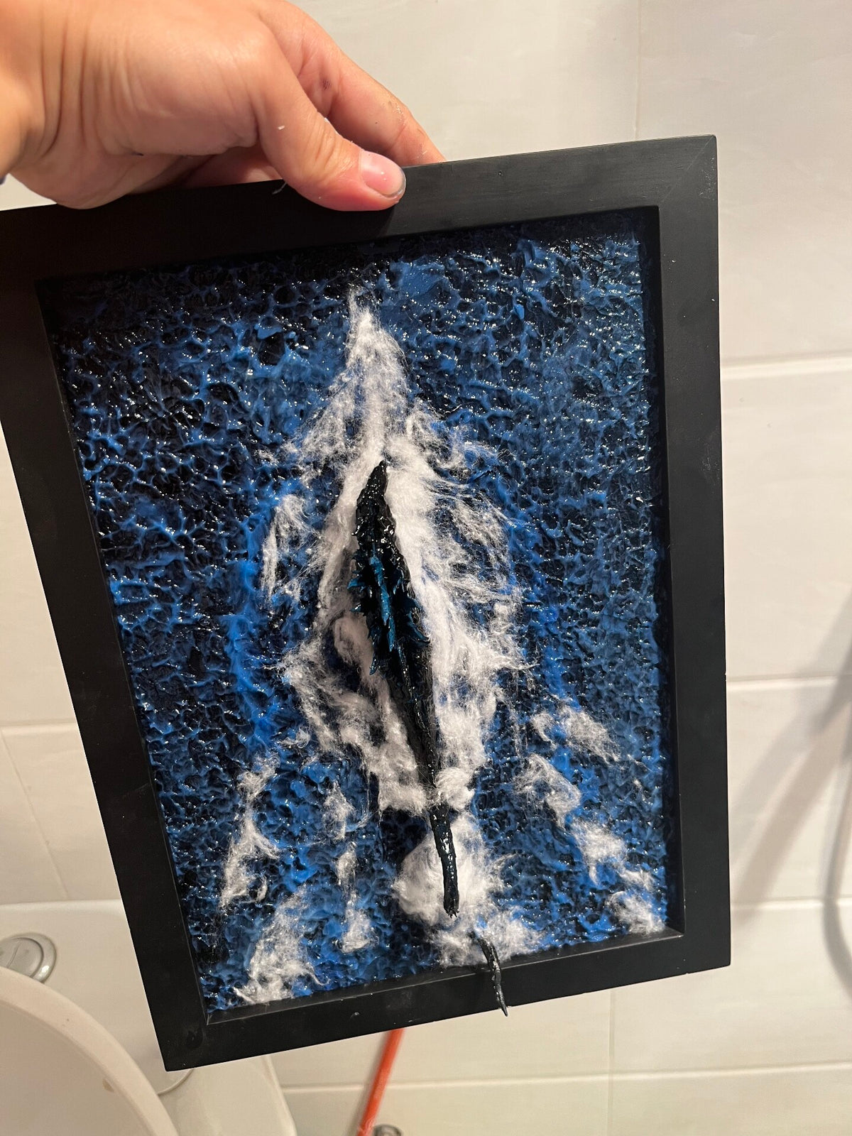 Framed Diorama Artwork Godzilla Ocean Scene