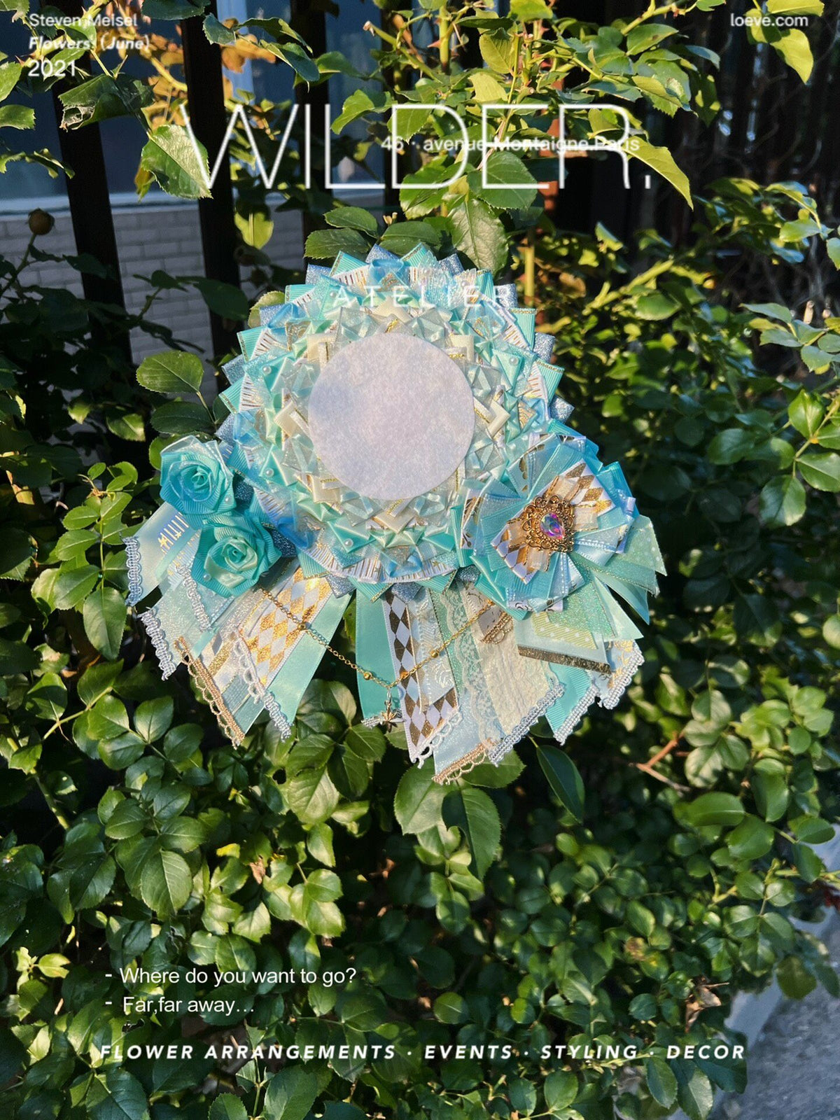 Blue-Green Badge Holder with Chain