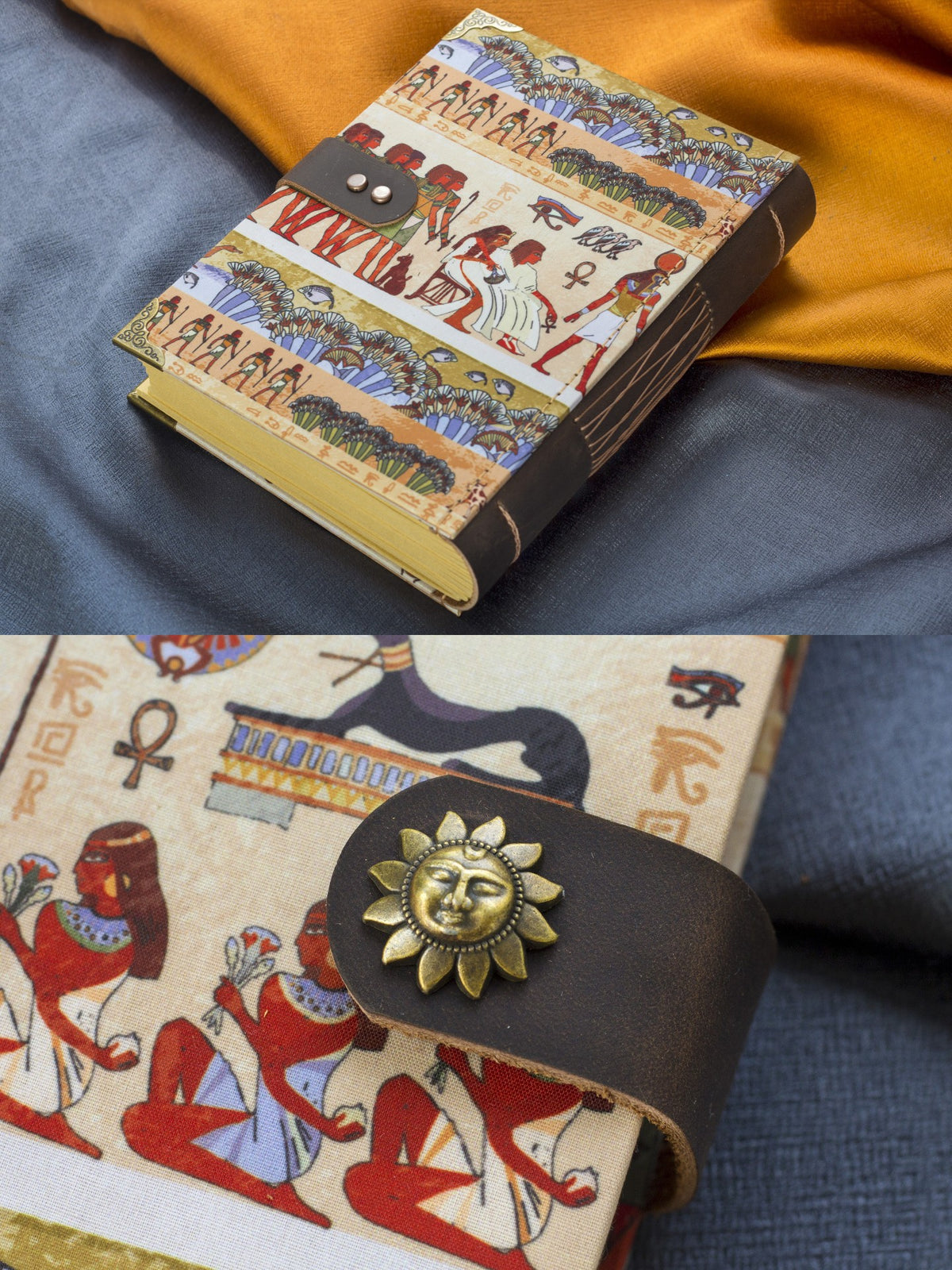 Ancient Egyptian Journal with Leather Spine