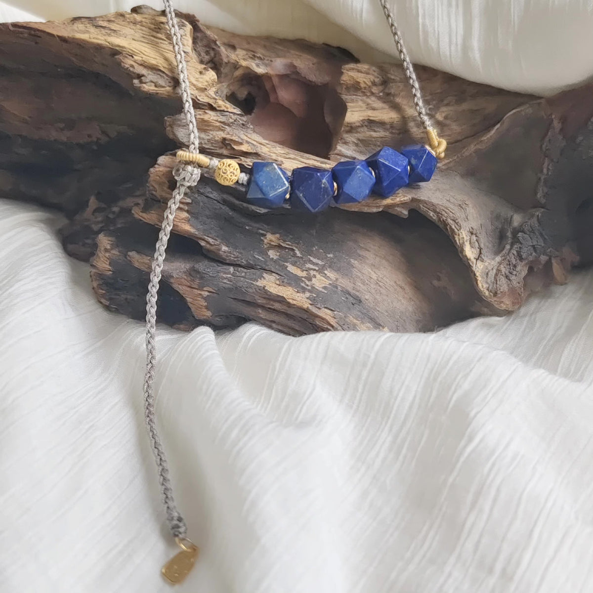 Lapis Lazuli Hand Braided Cord Necklace
